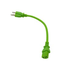Green 1FT Universal 3Prong AC Power Cord Cable 18AWG Computer Printer Monitor TV picture