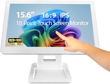 ANGEL POS 15.6 Inch 1920 x 1080 FHD IPS Touchscreen POS Monitor with Metal Stand picture