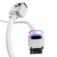 AsiaHorse Hydrus 8Pin GPU ARGB Sleeved White Extension Cable Type B 30cm picture