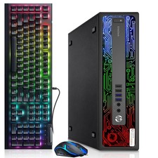 HP 800 G2 RGB Gaming PC i5-6th 16GB RAM 256GB SSD RGBKB&M AMD RX-550 WiFi Win 11 picture