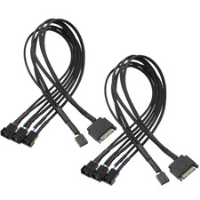 Sata To 3 Pin 4 Pin Pwm Fan Adapter Splitter Hub For 12v Desktop Computer Cooler picture