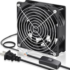 EC Cooling Fan, 120mm Fan, 120mm 38mm AC 110V 115V 120V 220V 240V, Dual Ball ... picture