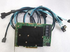 1set LSI SAS 9300-16I 12GB/S HBA BUS ADAPTER CARD IT Mode 4*SFF-8643 SATA Cable picture