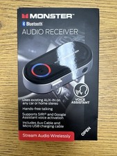 Monster Bluetooth 3.5mm AUX Audio Receiver Adapter with Voice Assistant Support picture