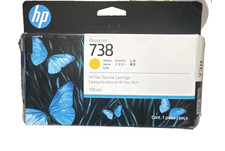 New Genuine HP 738 Yellow Ink Cartridge 130ml 498N7A  MAY 2027 picture