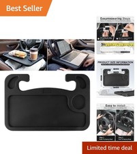 Versatile Car Steering Wheel Desk for Laptop & Dining - Black, Sturdy Design picture