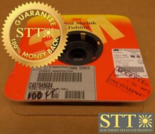 FP-301 3M HEAT SHRINK TUBING 1/2 INCH X 100 FT BLACK 80-6107-5244-8 NEW  picture