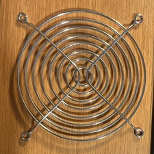 120mm nickle, chrome, metal fan grill, cover, guard picture