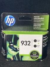 Genuine hp 932 Double Pack - 2 Black Ink Cartridges EXPIRED Apr 2019 picture
