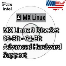 MX Linux 21.1 3 DVD Set - 32 bit - 64 bit Advanced Hardware Higher Quality Media picture