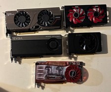 GPU Lot - MSI HD 7950 EVGA GTX 660 XFX RX 560 GT 640 ASUS HD 3870 + Adapters picture
