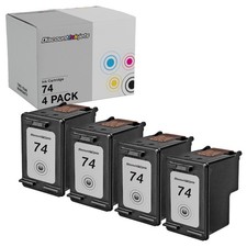 4 Black Ink 74 Print Cartridge for HP Photosmart C4280 C4480 C5280 C4580 picture