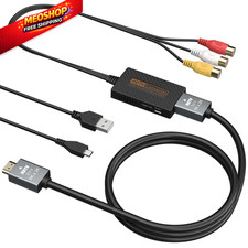 LA NREUCETS RCA to HDMI Converter, Composite AV Converter Black  picture