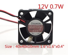 SUNON Cooling Fan KDE1204PFB1-8 12V 0.7W 4CM 4010 40mmx40mmx10mm 1.6