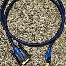 HDMI to DVI-D Monster 3ft  Single Link Gold-Plated Blue/Black picture