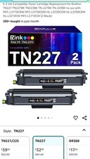 3 Pack Black EZ-INK TN227  2 STILL SEALED, ONE OPEN INK PREMIUM TONER 2 PK + 1 picture