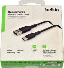 Belkin BoostCharge CAB001 3m USB-A to USB-C Cable NEW NEW picture