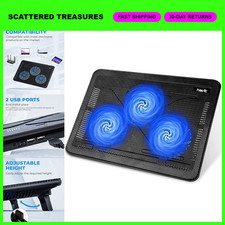 Laptop Cooling Pad for 15.6-17 Inch Laptops, Ultra-Slim, Quiet, Adjustable Fans picture