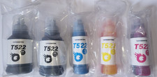 T522 Refill Ink Bottles Black 2 Bottles of 140ml + C70ml+Y70ml+M70ml Brand New picture