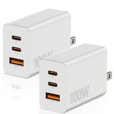 65W USB C Charger Block 2Pack 3 Port Fast Charging Adapter for MacBook Pro/Air picture