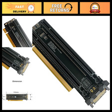PCIe 4.0 Expansion Card 16X to Dual 8X/16X Bifurcation Splitter with SATA Power picture