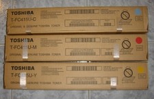 Genuine Toshiba T-FC415U  Toner Cartridges - Cyan, Magenta, Yellow - NEW picture