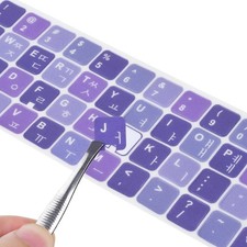 2Pack Korean Keyboard Stickers Korean-English Keyboard Sticker on Purple Bac picture