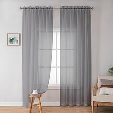  Grey Sheer Curtains 72 Inches Long 2 42