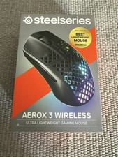 SteelSeries Aerox 3 Wireless Gaming Mouse 2022 Onyx Black RGB 62612 NEW picture
