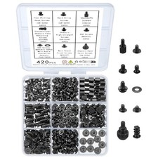 420PCS Computer Screws Kit PC Motherboard Standoffs HDD SSD Case Fan Screw Set picture