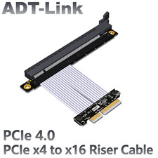 ADT PCI-E 4.0 X4 to X16 Extension Cable Adapter Stable Silver-Plated Resistance picture