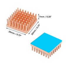 Pure Copper Heatsink 20X20X7mm Thermal Cooling Radiator for CPU GPU IC PCB picture