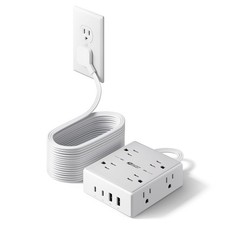 SUPERDANNY Extension Cord,Flat Plug Surge Protector Power Strip,25Ft SDCP04 picture