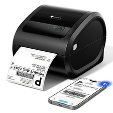 Compact Thermal Label Printer for Business - Bluetooth, Built-in Paper Bin, Fast picture
