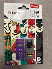 Emtec Batman Superman 2-Pack USB 2.0 Flash Drive 16GB DC Comics picture