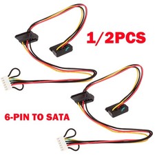 1/2PC 6 Pin To 2-Port HDD SATA Power Socket Cable Conector For Acer Computer HOT picture