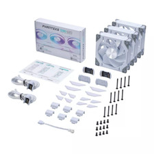 Phanteks BLACK/White D30 Reversed Fan - 3-pack - D30-120 D-RGB 12CM picture