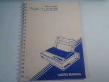 User's Manual Guide - Multi-font NX-1000II Printer Star Micronics 1989 picture