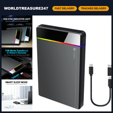 500GB Ultra Slim Portable External Hard Drive USB 3.0 Type-C, Lightweight HDD picture