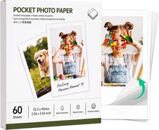 2x3 60 Sheets Self Adhesive Paper, Compatible with Nelko PP01 Printer Paper picture