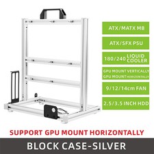METALFISH BlockCase Aluminum Open Frame Case Support ATX/M-ATX Mainboard GPU Mou picture