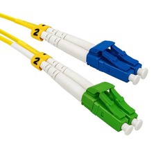 LC/APC to LC/UPC OS2 9/125 Duplex Fiber Patch Cable 15m/20m/25m picture