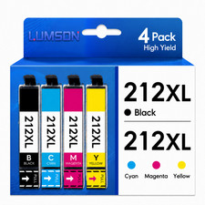 212XL Ink Cartridges for T212XL XP-4100 XP-4105 WF-2830 WF-2850 4Pack (BK/C/M/Y) picture