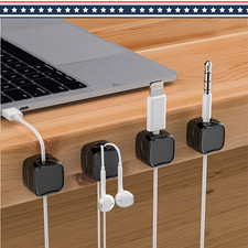 (10 PCS) Magnetic Cable Organizer Clips + (4 PCS) USB C to USB 3.0 Adapter picture