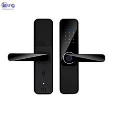 ✅ Tuya Smart Door Lock Fingerprint, Keyless Entry Door Swipe Card Lock w/ Handle picture