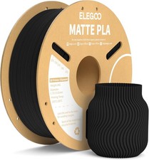 ELEGOO Matte PLA Filament Matte Black 1KG, 1.75mm 3D Printer Filament Dimensiona picture