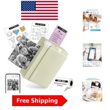 Inkless and Rechargeable Sticker Printer: Perfect for School Projects and Crafts picture