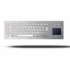 Brushed IP65 Kiosk Metal Industrial Keyboard With Touchpad rear panel mount picture