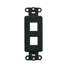 Leviton 41642-E Multimedia Decora Insert 1-Gang 2-Port Snap-in Black picture