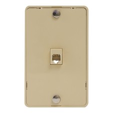 NEW ICC IVORY WALL MOUNT PHONE JACK IC630DB6IV picture
